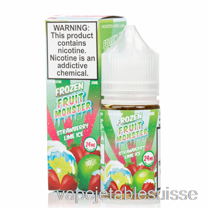 Vape Suisse Glace Fraise Citron Vert - Sels Monstres Aux Fruits Surgelés - 30ml 24mg